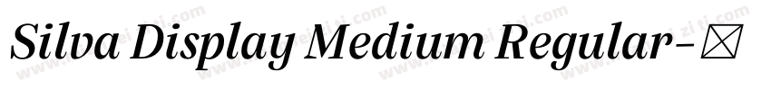 Silva Display Medium Regular字体转换
